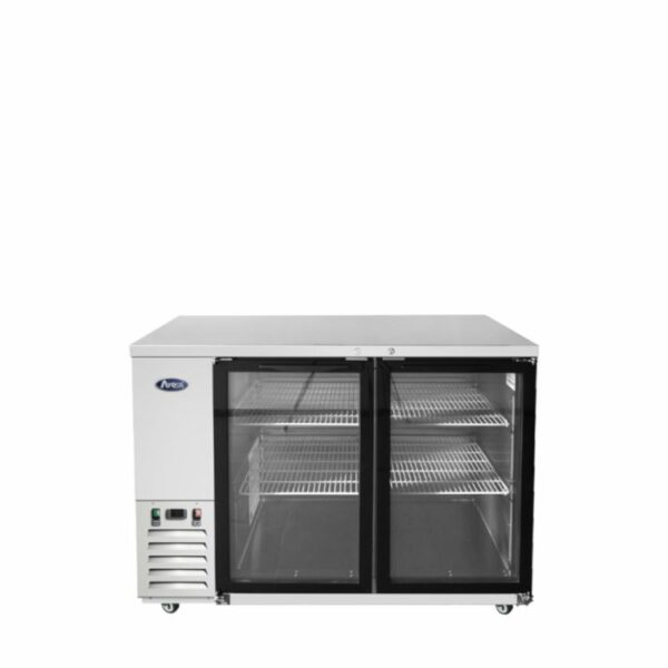 Atosa SBB48GGRAUS1 — 48″ Shallow Depth Back Bar Cooler with Glass Doors