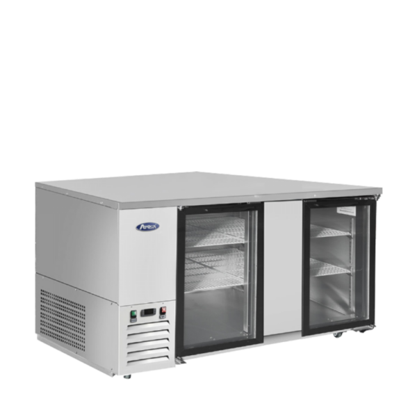 Atosa SBB69GGRAUS1 — 69″ Shallow Depth Back Bar Cooler with Glass Doors - Image 3