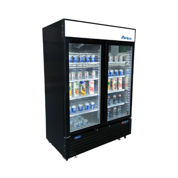 MCF8733GR — Black Cabinet Two (2) Glass Door Merchandiser Cooler - Image 2