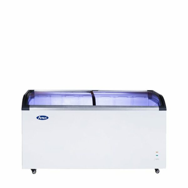 Atosa MMF9113 — Curved Glass Top Chest Freezer (12 cu ft)