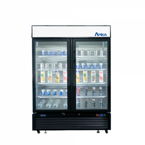 MCF8721ES — Black Cabinet Two (2) Glass Door Merchandiser Freezer